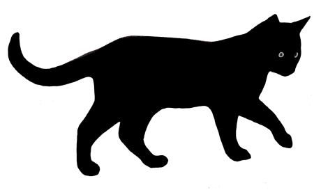 Кот сбоку вектор