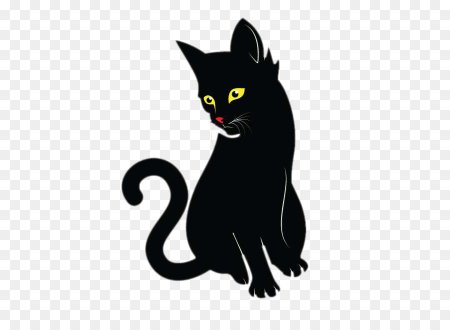 Черная кошка векторный