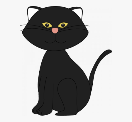 Черный кот клипарт