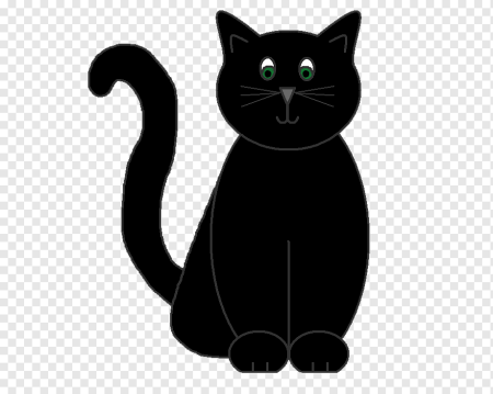 Черный кот рисунок для детей