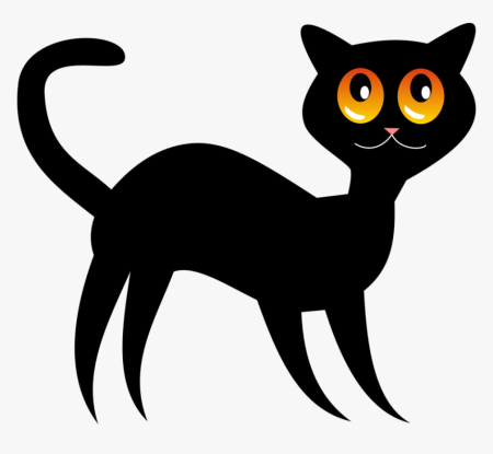 Нарисованный черный кот