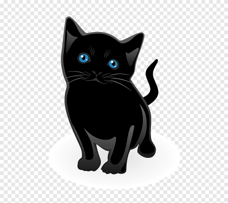 Котята черные мультяшные