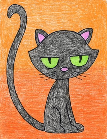 Кошка для рисования для детей