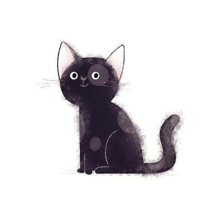 Черные котики мультяшные