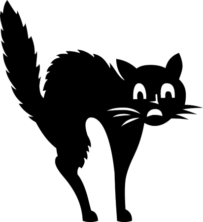 Черная кошка вектор