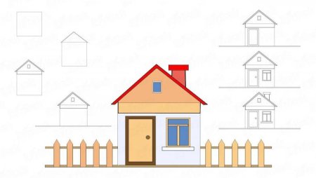 Нарисовать дом с забором