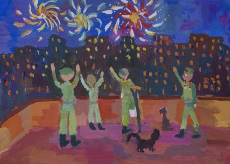 Салют победа рисунки на конкурс