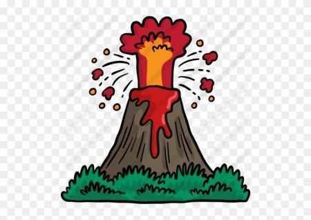 Вулкан мультяшный
