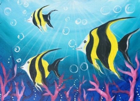 Подводный мир гуашью для детей