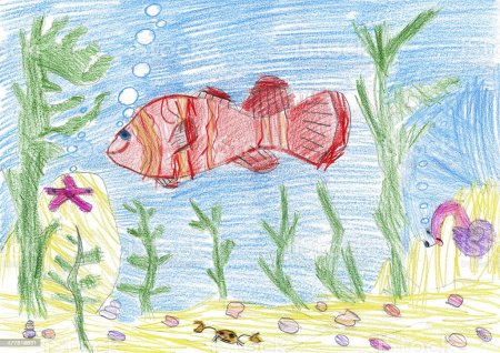 Нарисовать рыбу в воде