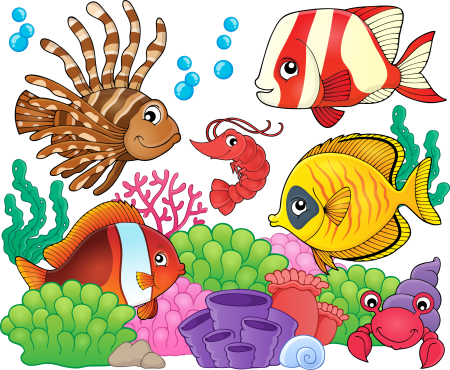 Морские рыбы вектор