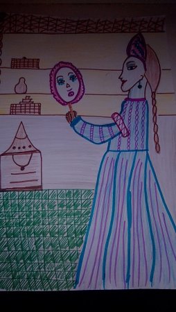 Сказка о мёртвой царевне и семи богатырях рисунок