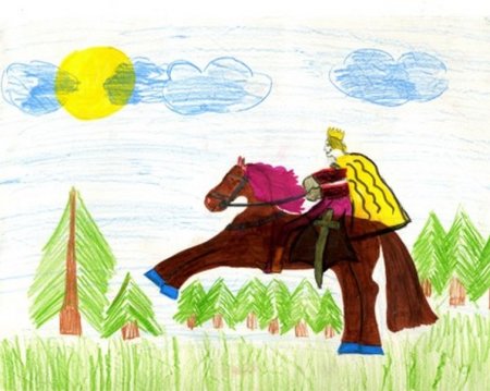 Рисование по сказке о мертвой царевне и семи богатырях