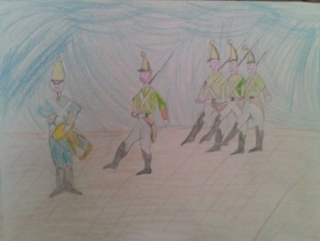 Марш деревянных солдатиков иллюстрация