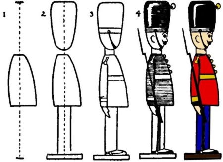 Деревянный солдатик рисунок