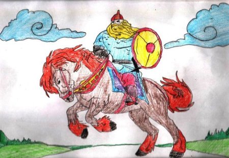 Соловей разбойник рисунок
