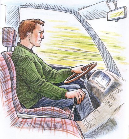 Водитель иллюстрация