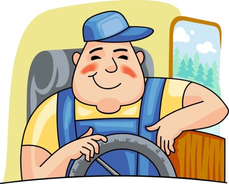 Водитель иллюстрация