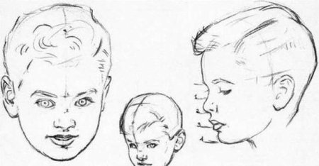 Лицо мальчика в профиль