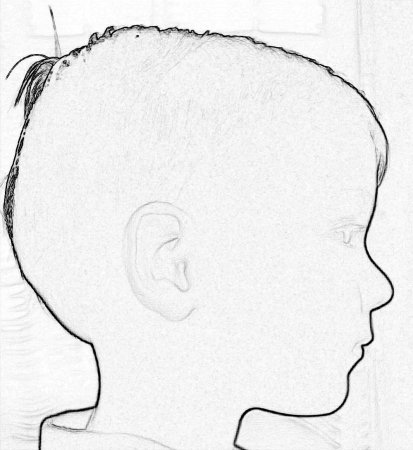 Детское лицо в профиль