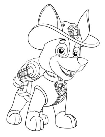 Трекер Щенячий патруль раскраска