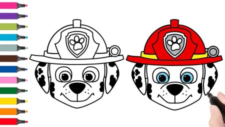 Маршал Щенячий патруль рисунок