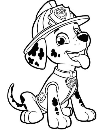 Щенячий патруль Маршалл разукрашка