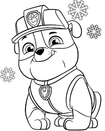 Раскраска Щенячий патруль Крепыш