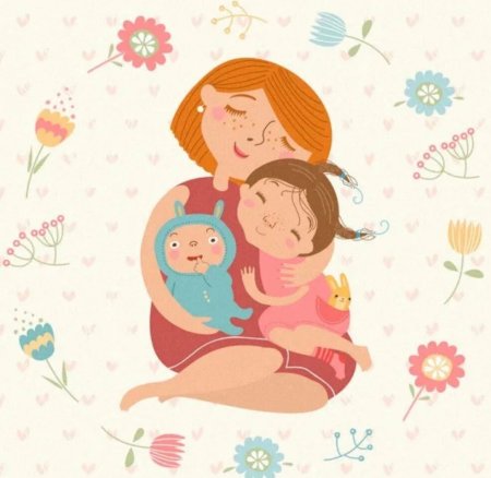 Мама и ребенок иллюстрация