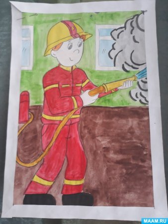 Детские противопожарные рисунки