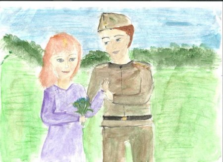 Детский рисунок солдата