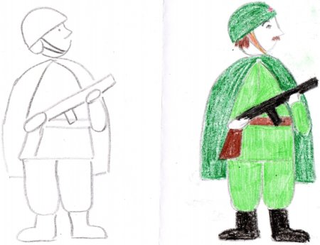 Рисование солдат