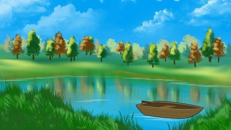 Озеро рисунок