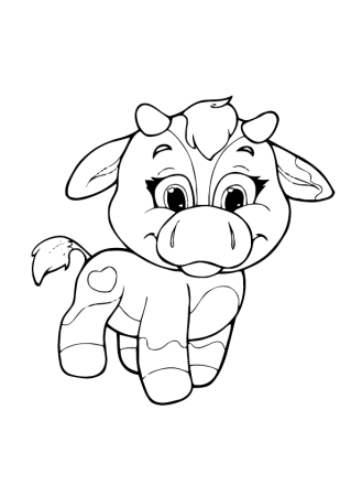 Бычок раскраска