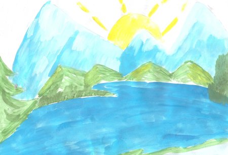 Красота воды детский рисунок