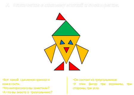 Рисунки из треугольников для детей
