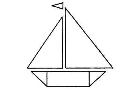 Корабль из геометрических фигур