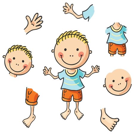 Body cartoon with no head and Legs and Arms