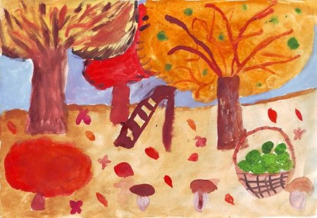 Рисунок на тему Золотая осень