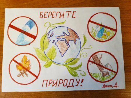 Плакат берегите природу