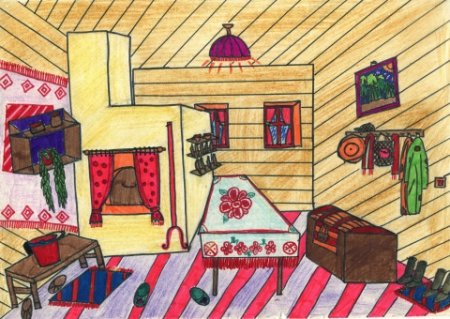 Иллюстрация русской избы