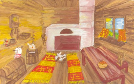 Убранство русской избы внутри