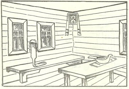 Красный угол в русской избе рисунки 5 класс