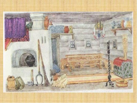 Изба древней Руси внутри