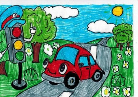 Рисунок на тему ПДД