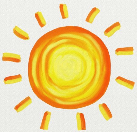 Солнце карандашом