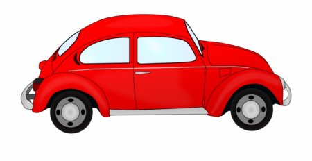 Мультяшный красный автомобиль