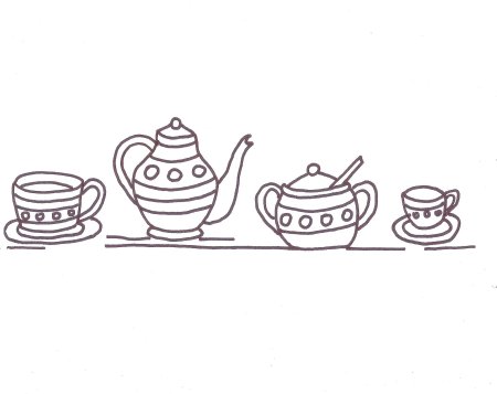 Чашка с блюдцем для раскрашивания