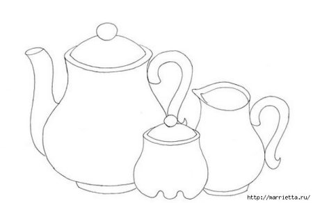 Заварочный чайник раскраска