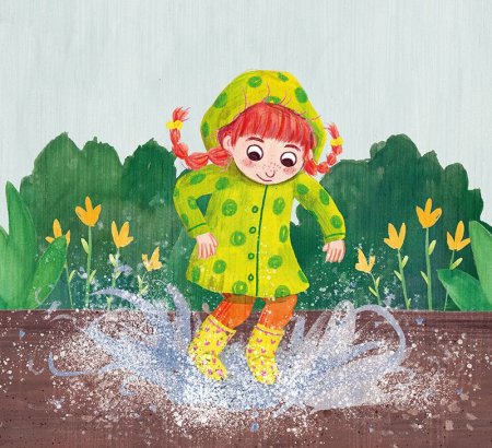Трафарет осеннего пейзажа для детей
